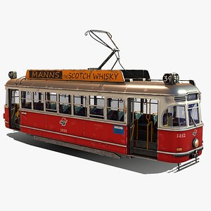 3D model stylized tram