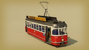 3D model stylized tram