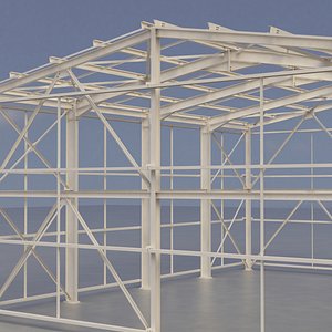 structure building factory 3d model