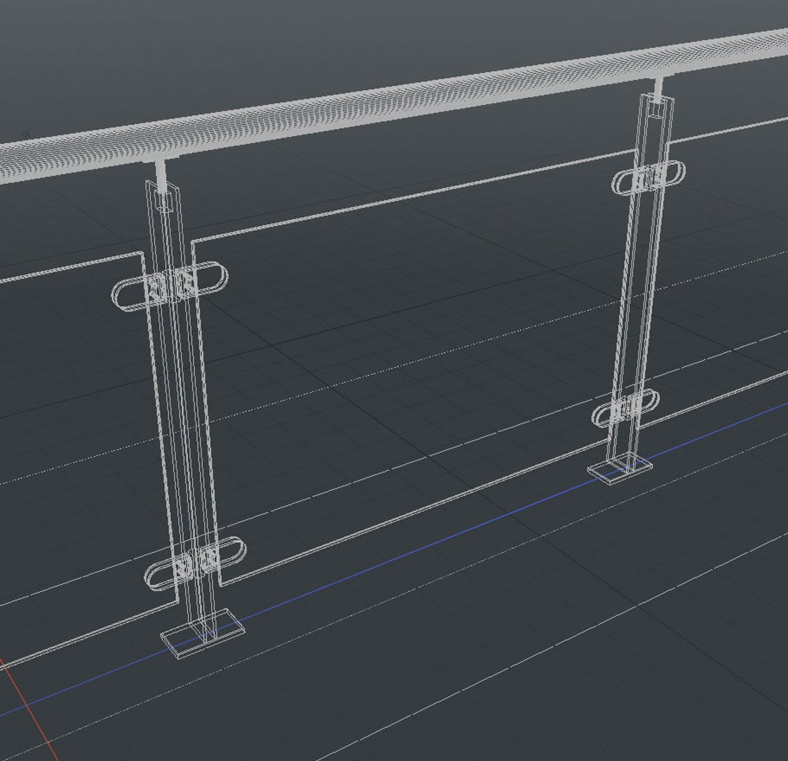 3D Stainless Steel Railing - TurboSquid 1361433