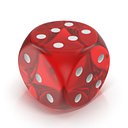 Dice Red Transparent