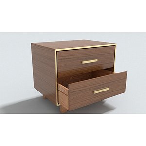 laos Two Drawer Nightstand