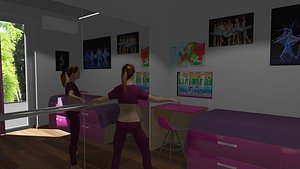 Single room Ballerina Italian style with character in motion