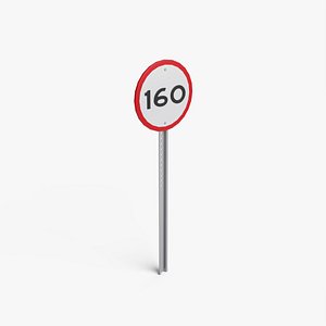 Speed Limit Road Sign 160