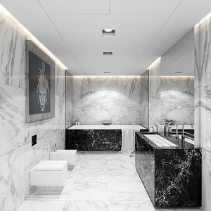bathroom marble realistic max