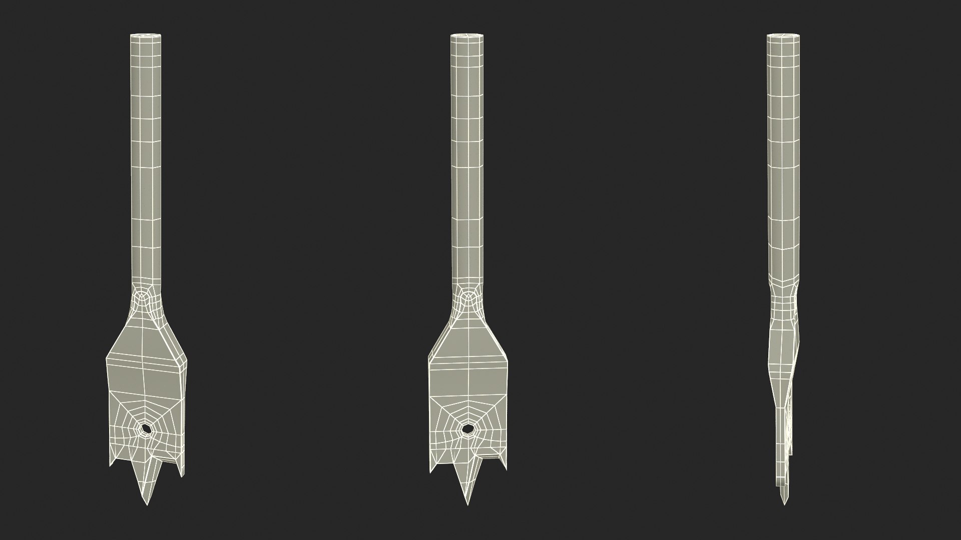 3D Model Flat Drill Bit - TurboSquid 2190027