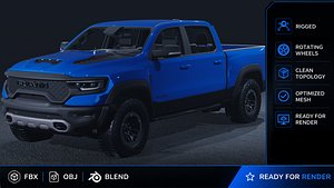 3D 2021 Ram 1500 TRX 3D Model  The Ultimate Off-Road Pickup model