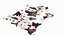 Brown and White Spotted Cowhide Rug Fur