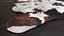 Brown and White Spotted Cowhide Rug Fur