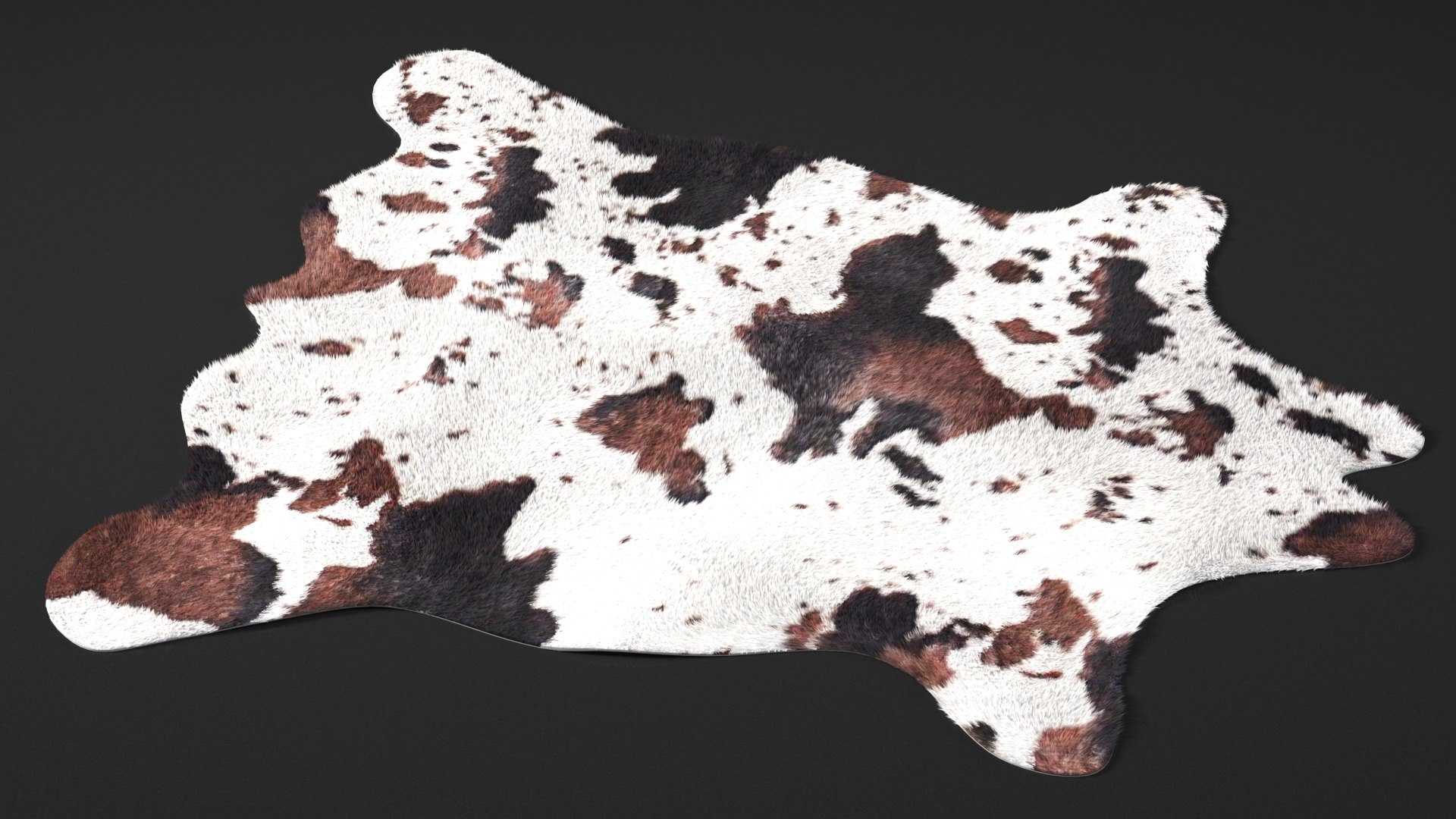 3D model Brown and White Spotted Cowhide Rug Fur https://p.turbosquid.com/ts-thumb/Cw/aqeDvI/gy/brownandwhitespottedcowhiderugfurmb3dmodel006/jpg/1643377258/1920x1080/fit_q87/dc94803846604c2a7f26395d3b9fda14aaae8db7/brownandwhitespottedcowhiderugfurmb3dmodel006.jpg