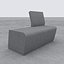 Banc et rue modernes et jardin
