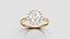 3D Round Brilliant Cluster Ring