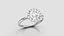 3D Round Brilliant Cluster Ring