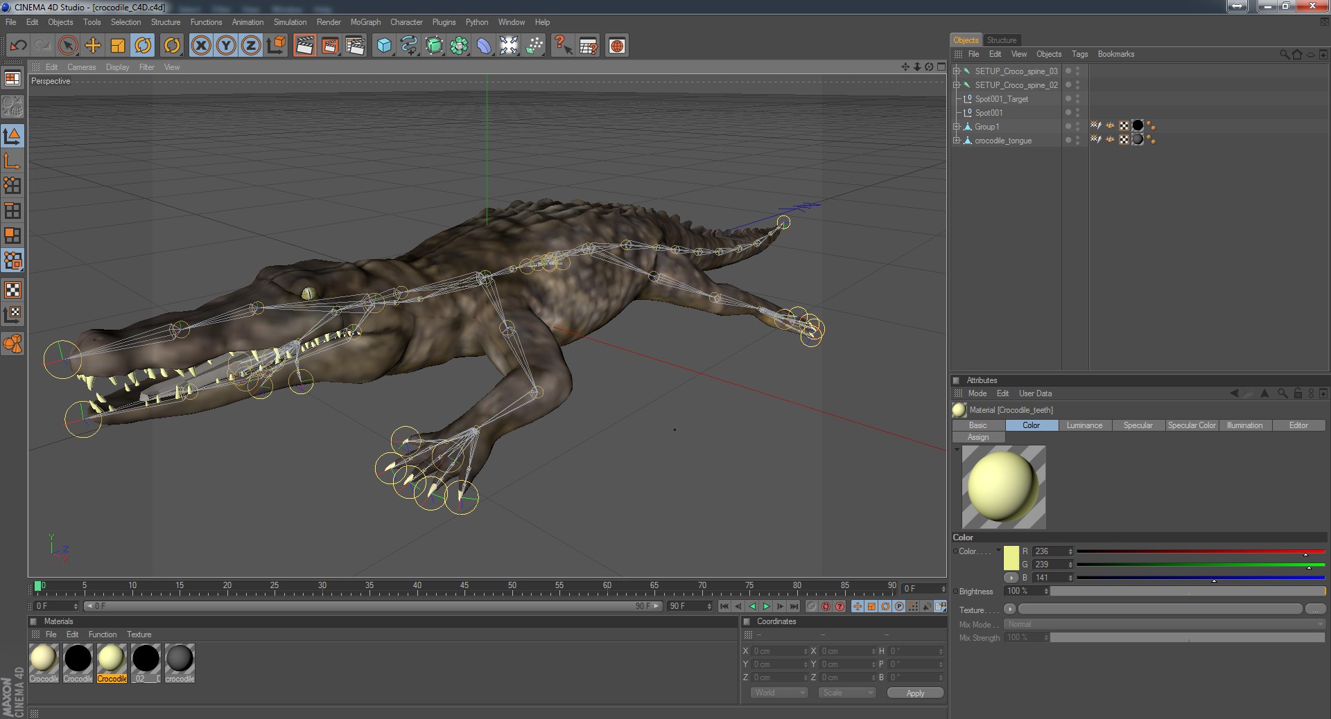 Crocodile Rigging Model - TurboSquid 1193543