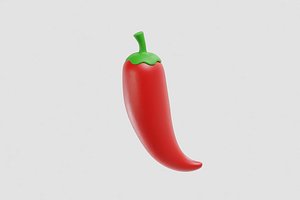 3D Cartoon Chili