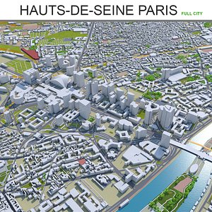 3D model city area building