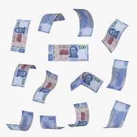 Mexico 500 Pesos Falling Notes