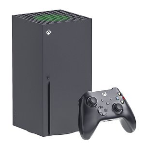 Xbox Series S Carbon Black Low-poly 3D Model