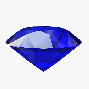 3D ceylon blue sapphire model