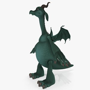 3D cartoon dragon goat model