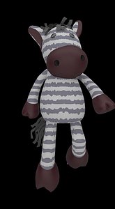 3d zebra toy rigged