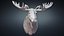 HQ Moose Bull Head Sculpture STL