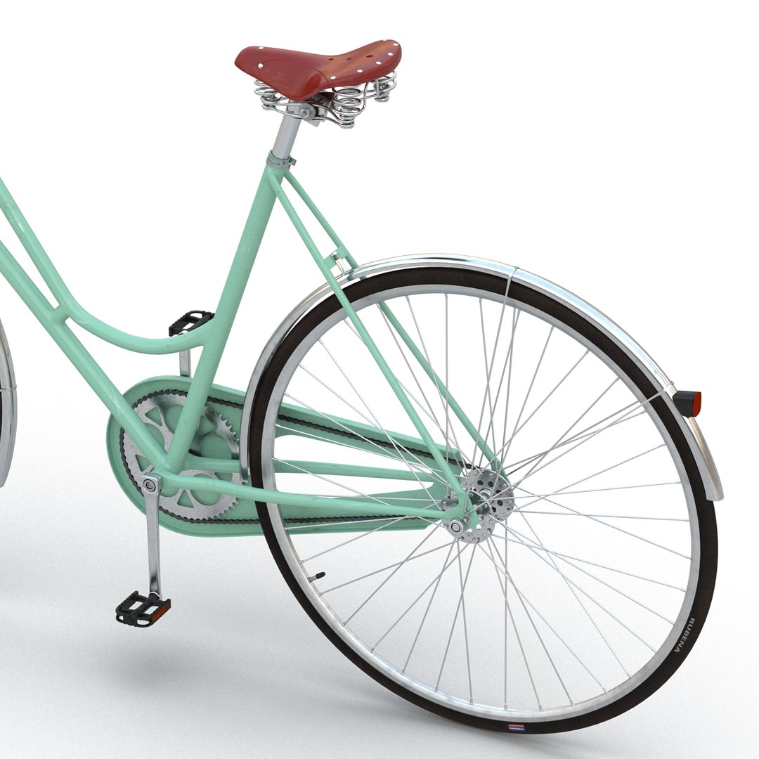 3d Model Of City Bike Green