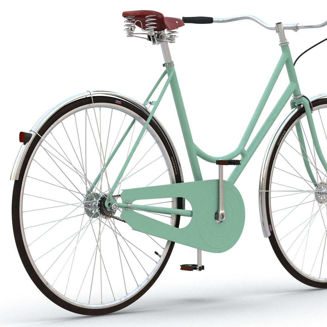 3d Model Of City Bike Green