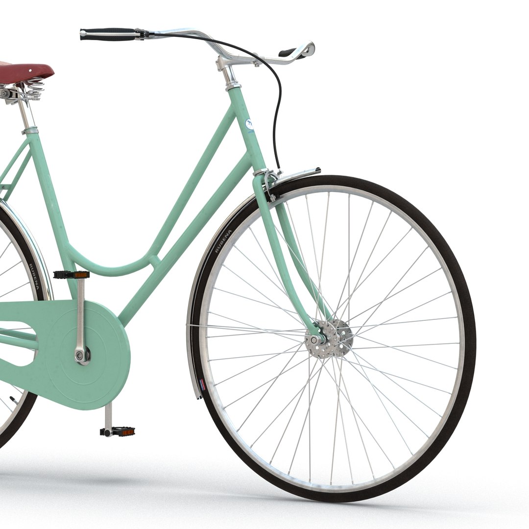 3d Model Of City Bike Green