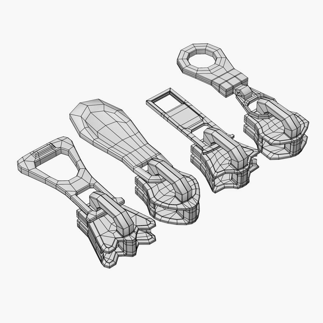Zipper Sliders 3D Model - TurboSquid 1245493