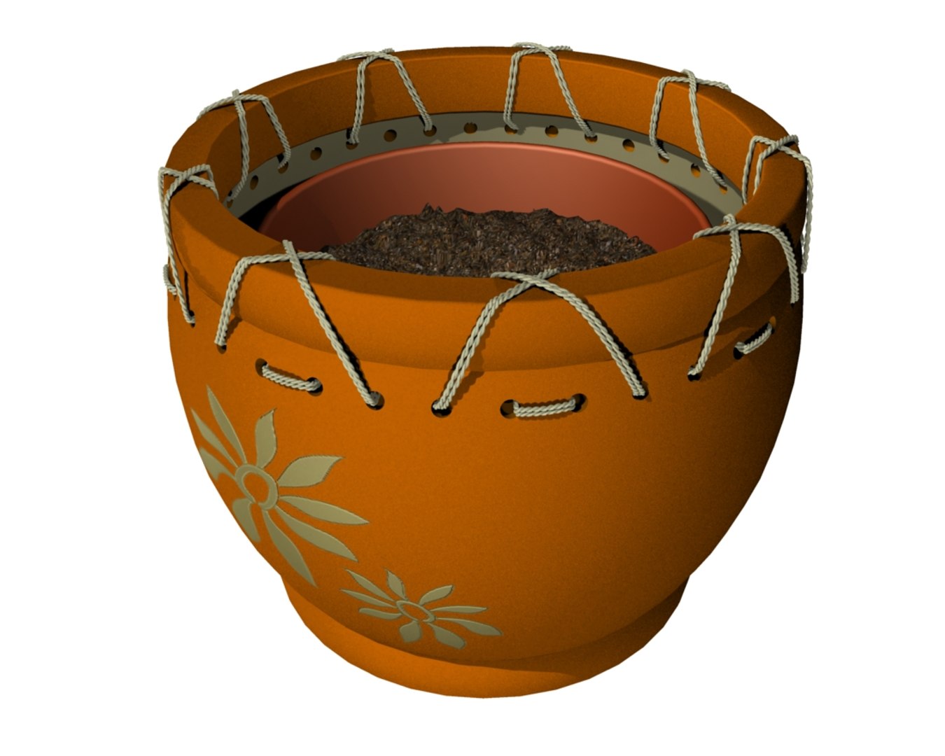 ceramic pot 3d max