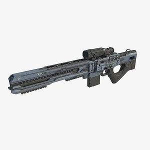 Future sci-fi laser rifle 3D