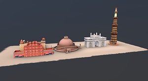 monuments india 3D model