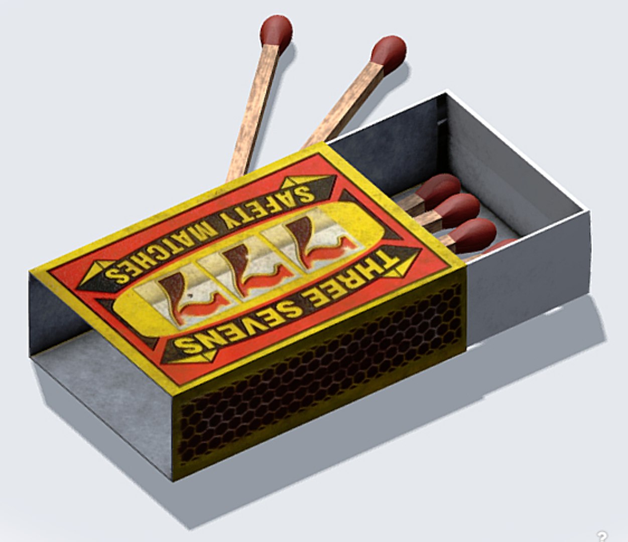 Three Sevens Safety Matches Box