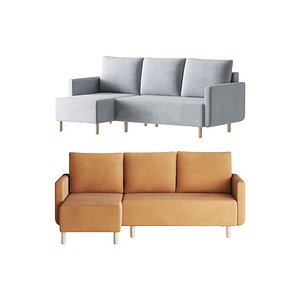Corner sofa Beller Textile Yellow model