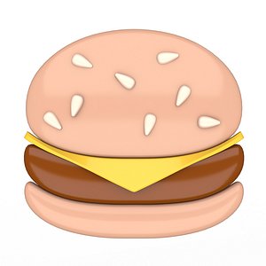 Hamburger Emoji 3D model