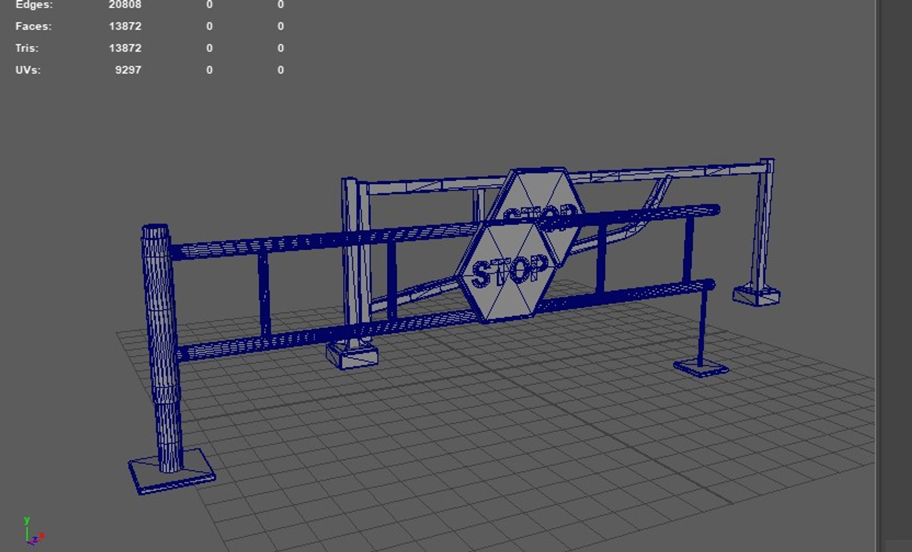 3D Model Road Block Gate 3D Model - TurboSquid 2365895
