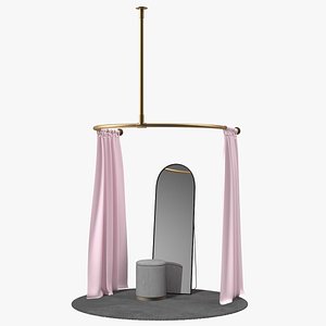 Store Dressing Room Pink Open Fur model