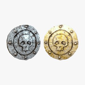 Skull Coin Pack - 2 in 1 3D model