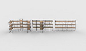 2 set of scaffolding 3D model