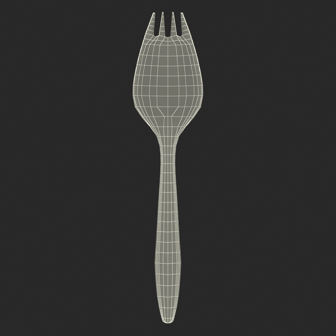 plastic spork 3d max