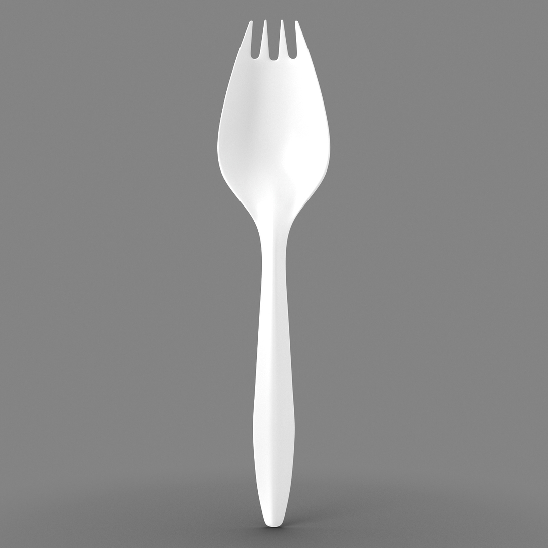 plastic spork 3d max