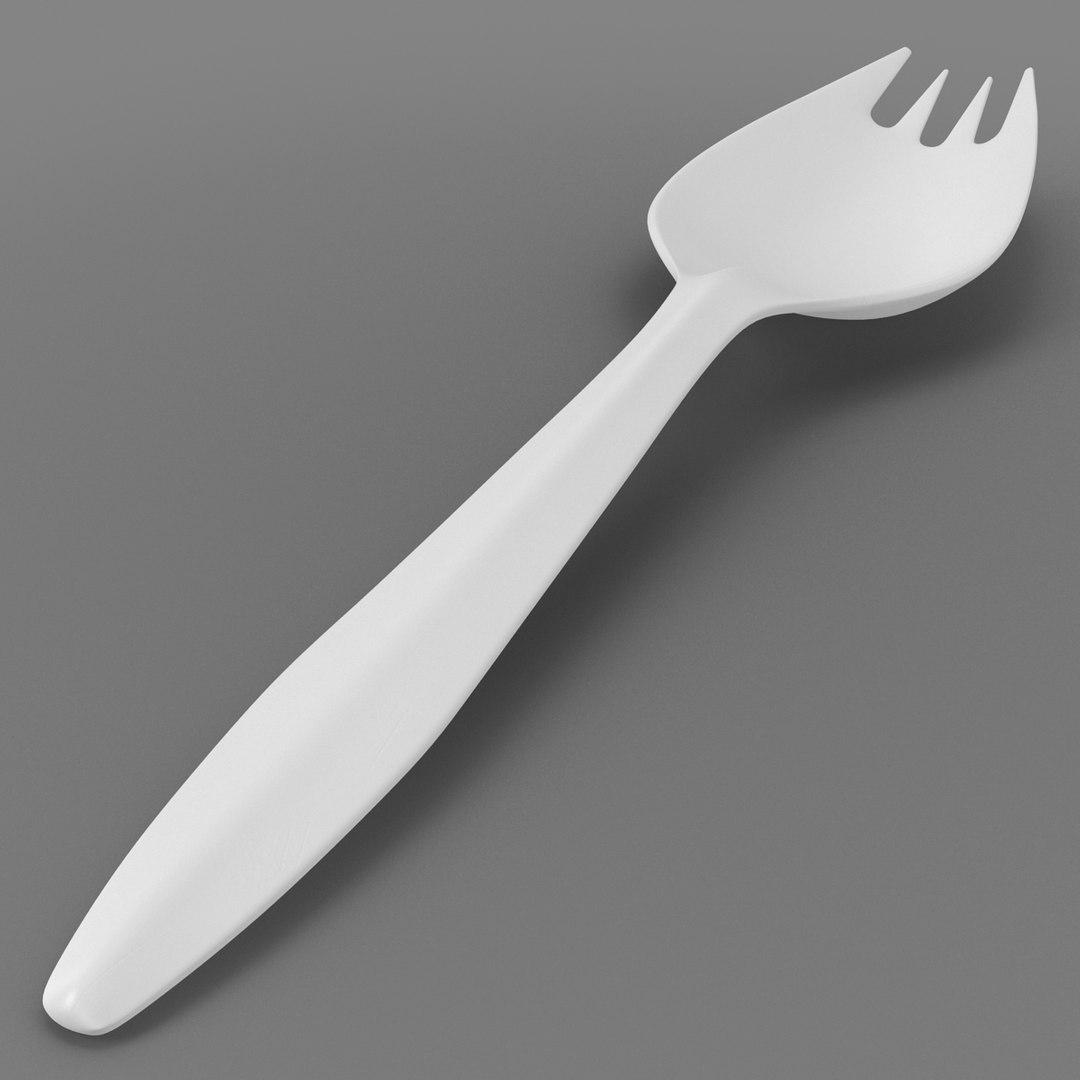 plastic spork 3d max