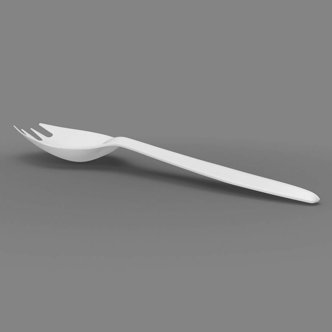 plastic spork 3d max