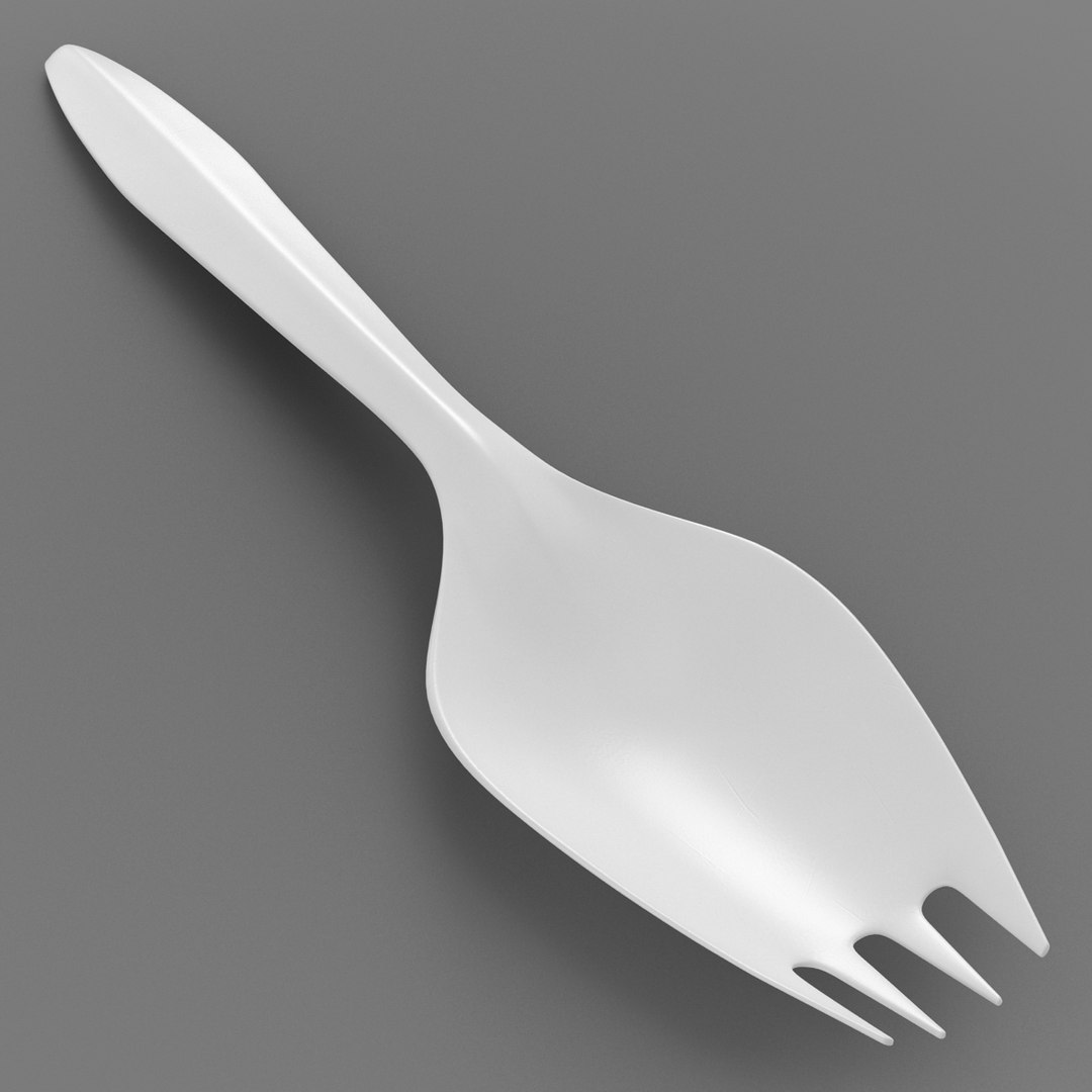 plastic spork 3d max