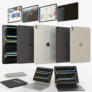 3D Apple iPad Pro 2024 full Collection model
