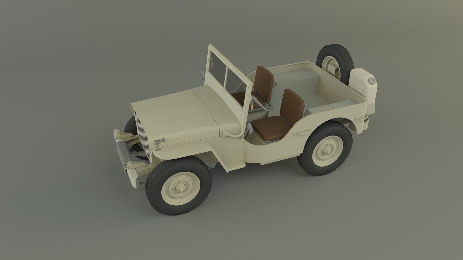 Army Jeep Model 3D Model - TurboSquid 2640810
