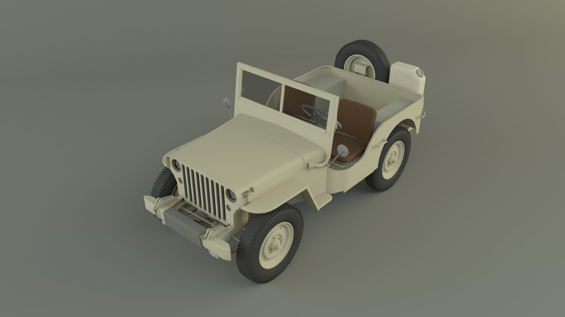 Army Jeep Model 3D Model - TurboSquid 2640810