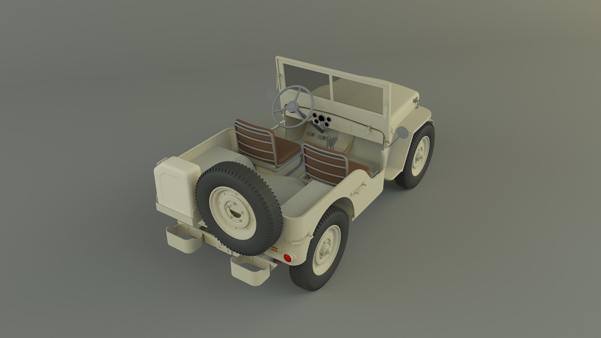Army Jeep Model 3D Model - TurboSquid 2640810
