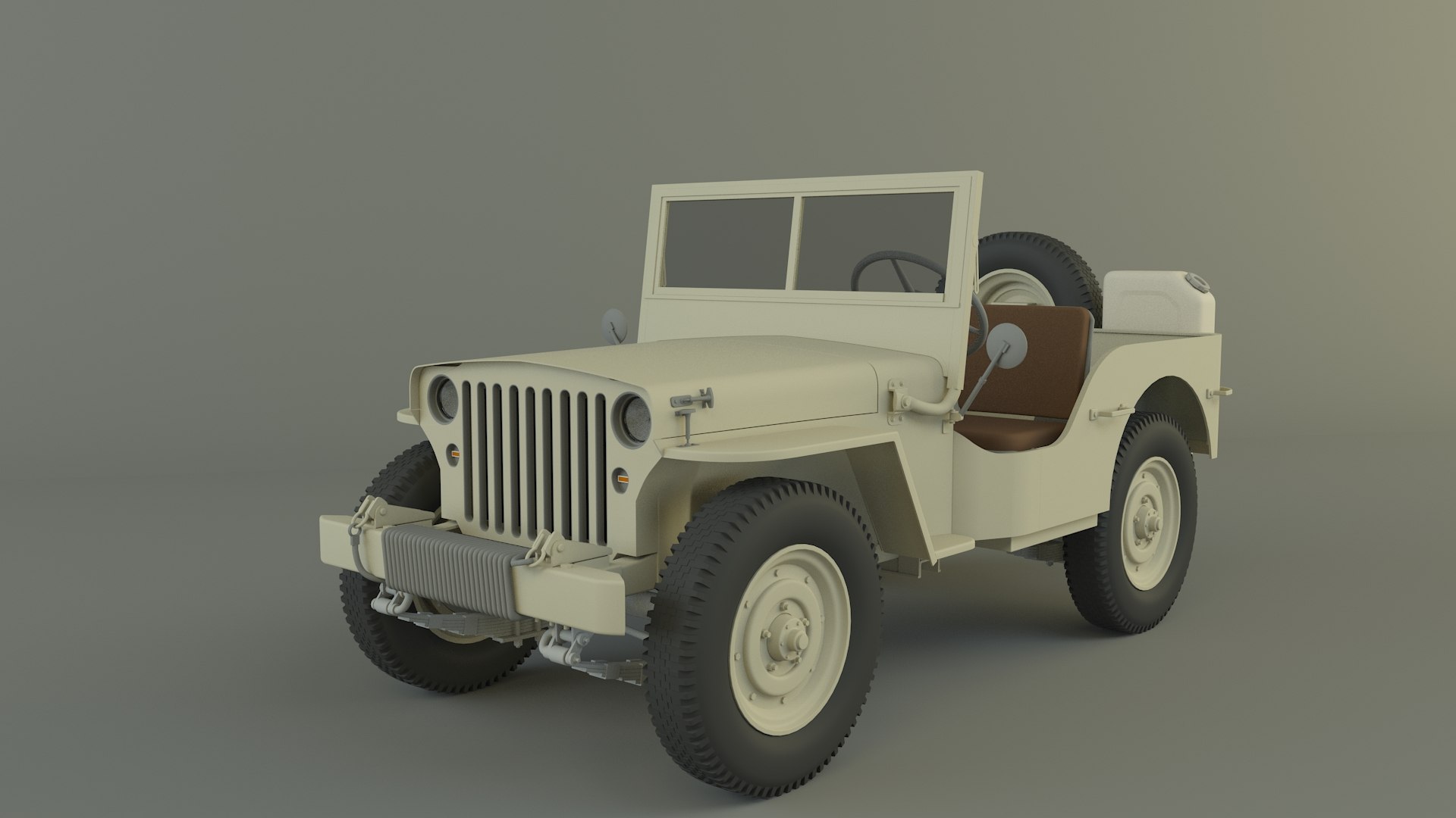 Army Jeep Model 3D Model - TurboSquid 2640810